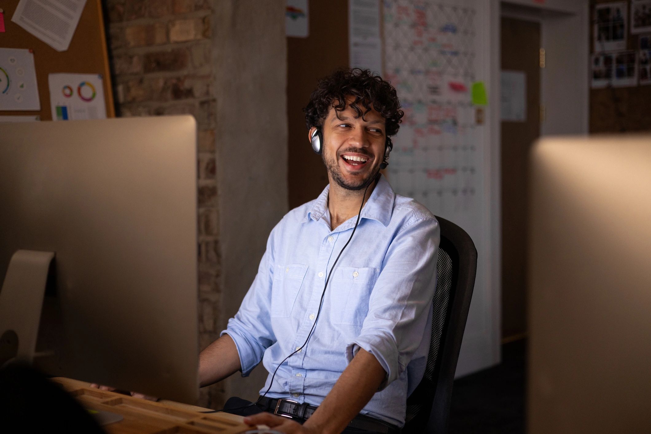 IT professional providing support in an office
