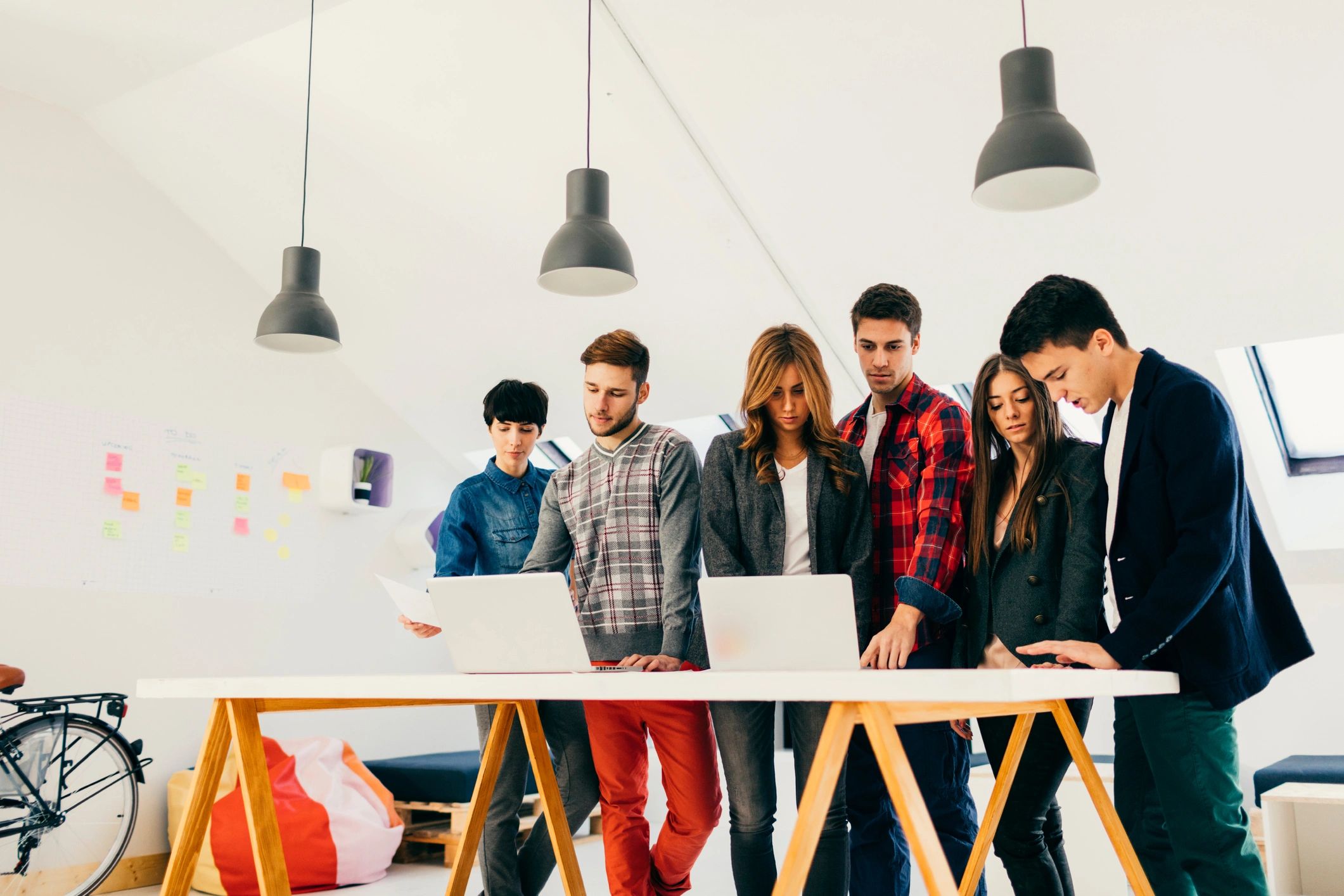 IT support team collaborating in an office